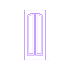 Buildings Exterior Doors Solid Entry Door Vertical 2 Panels Arched Digital Sketch Svg Design, Free Vectors File